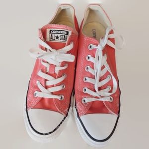 Coral Converse All Star Sneakers Womens 9 Salmon